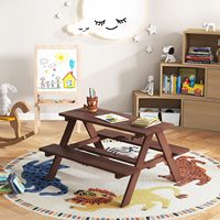 Table et chaise d'activités pour enfants vente en gros banc de pique-nique en bois pour enfants de jardin table à manger extérieure fabriquée au Vietnam prix bon marché
