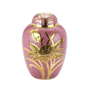 High Quality Brass Cremation <b>Keepsake</b> Urns With Full Engraving Gold And Pink Finished For Human <b>Ashes</b>-Funeral Supply - Product Image 3
