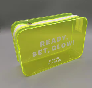Eco-Friendly Fashion PVC Toiletry Cosmetic <b>Bag</b> <b>Large</b> Transparent Waterproof <b>Makeup</b> <b>Bag</b> with Zipper for Outdoor Travel - Product Image 3