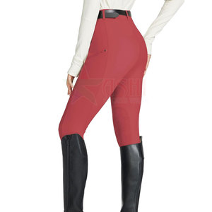 Legging d'équitation pour femme, coupe classique, taille mi-haute, imperméable, coupe-vent, en spandex/polyester, avec couleur et logo personnalisables - Product Image 2