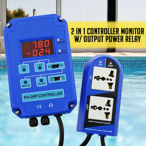 เครื่องควบคุมและตรวจสอบค่า pH และ ORP แบบมืออาชีพ 2-in-1 พร้อมอิเล็กโทรด BNC 2 ตัว ช่องสัญญาณรีเลย์คู่ สำหรับการเพาะเลี้ยงสัตว์น้ำ สระว่ายน้ำ และอุตสาหกรรม - Product Image 3