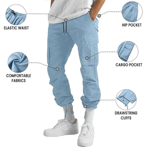 <b>Men</b> Multi Pocket Cargo Pants Spring and Autumn New <b>Men's</b> <b>Overalls</b> Cargo Pant European and American Style Made in Bangladesh - Product Image 6
