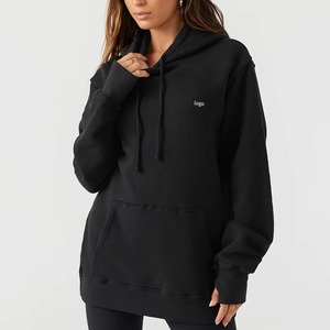 Venta al por mayor tasa de moda ropa de calle personalizada Hop Hip sudadera de gran tamaño para mujeres sudaderas con capucha de algodón polar pulóver Sudadera Mujer - Product Image 4