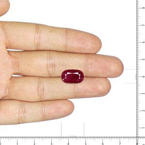 Rubí de 5.36 Quilates, Facetado en Forma de Estrella, Gema Natural Creada en Laboratorio, Pulida, Calentada, Tallada, en Naranja, Rojo, Amarillo, Azul, Rosa, 8mm 1mm - Product Image 3