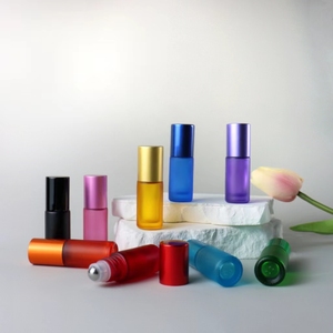 Chai lăn tinh dầu thủy tinh mờ 5ml 10ml có bi lăn kim loại, lọ đựng rỗng có thể nạp lại - Product Image 2