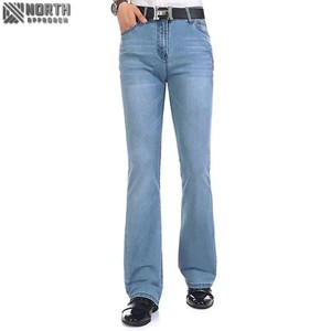 OEM jeans unis personnalisés de haute qualité, vente en gros de pantalons jeans délavés, légers, à séchage rapide, grande taille, automne et été - Product Image 2