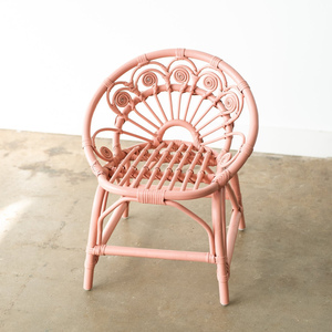 Chaise d'étude en rotin faite à la main pour enfants, accessoires de chambre d'enfant, chaises basses pour tout-petits, prix bas - Product Image 3