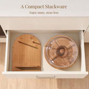 ขาตั้งเค้กไม้กระถินเทศ ขาตั้งเค้กทรงกลมแบบมีฐาน พร้อมฝาครอบอะคริลิก ดีไซน์หรูหรา - Product Image 4