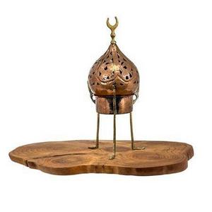 Classic Design Round Shape Incense And <b>Bakhoor</b> <b>Burner</b> Handmade Gold Plated Brass Indoor Oud <b>Burner</b> From India - Product Image 3