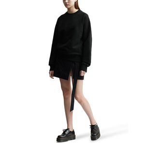 Pull-over à col rond imprimé surdimensionné pour femmes, sweat-shirt en coton à manches longues et épaules tombantes de haute qualité - Product Image 4