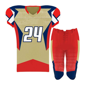 Ropa de fútbol americano juvenil Nuevo uniforme de diseño de manga corta Conjunto de precio competitivo transpirable y saludable - Product Image 1