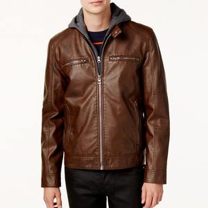Veste en cuir PU personnalisée pour homme, nouvelle veste bomber de grande taille, veste de moto personnalisée, veste pour homme S-5XL - Product Image 1