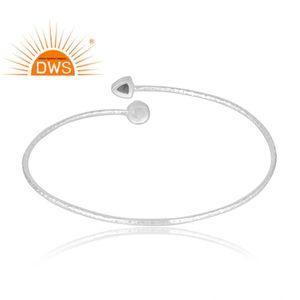 Meilleure vente 925 argent Sterling naturel arc-en-ciel lune et Labradorite pierres précieuses bracelet bijoux personnalisés pour les femmes cadeau pour elle - Product Image 5