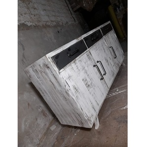 Hermoso y atractivo mueble indio de color blanco, 3 puertas, 3 cajones, armario de almacenamiento extensible, aparador para sala de estar - Product Image 2