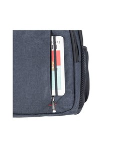 Mochila de cuero de estilo empresarial PLM unisex, con cremallera, impermeable, forro USB para la escuela de tela, viaje, portátil, almacenamiento - Product Image 6