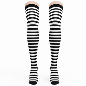 Chaussettes de compression pour femmes personnalisables, hauteur genou, hauteur cuisse, respirantes, en coton tricoté, antidérapantes, avec logo, service OEM d'hiver - Product Image 5