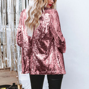 Wholesale Bomber <b>Jackets</b> <b>Women's</b> Sequin Glamorous Glitter Long Sleeve Elegance Front <b>Zip</b> <b>up</b> Sparkle Sequin Party <b>Jackets</b> - Product Image 5