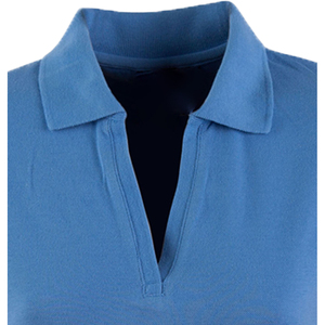 Chemise personnalisée pour femme 100 % coton tricoté style anglais à manches courtes avec logo gaufré sur le devant, écologique et respirante 200g/240g - Product Image 2
