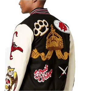 Veste de baseball universitaire tendance 2025 à boutons sur le devant, style imprimé bouffant, pour homme, vêtements d'extérieur avec lettres, vestes pour hommes - Product Image 3