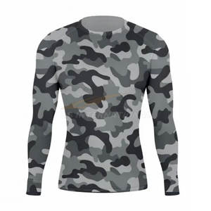 Ensemble de vêtements de compression à manches longues pour hommes MMA Rash Guard Custom Gym Sportswear Training Pants Jiu Jitsu Grappling Clothing - Product Image 2