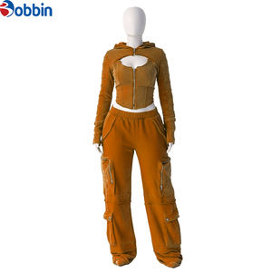 ชุดออกกำลังกายผู้ชาย BOBBIN INDUSTRIES ทรงปกติ ผลิตจากวัสดุรักษ์โลก สำหรับฤดูหนาว เนื้อผ้าหนา 2-in-1 พร้อมกระเป๋าคาร์โก้แบบซิปหลายช่อง และฮู้ด - Product Image 4