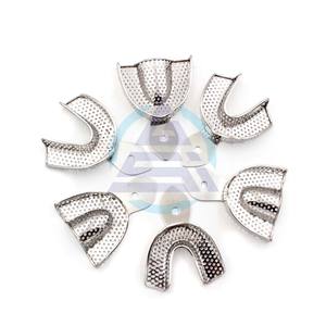 Porte-dents, outils dentaires, équipement de laboratoire dentaire, plateaux d'empreinte en acier inoxydable pour la mâchoire supérieure et inférieure, autoclavables - Product Image 1