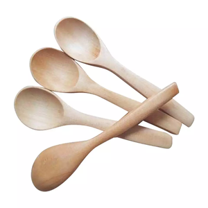 Cuillère en bois fabriquée à la main, cuillère à mesurer le sel et le café en bois, couverts outils de cuisine, cuillère en bois riz soupe Mini serveur - Product Image 6