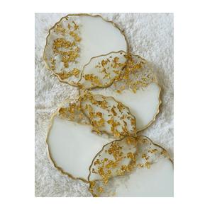 Classic Style Mango Wood Resin <b>Coasters</b> Handicraft Tea Coffee <b>Wine</b> Mats for Kitchen Table Decoration Factory Price Direct India - Product Image 5