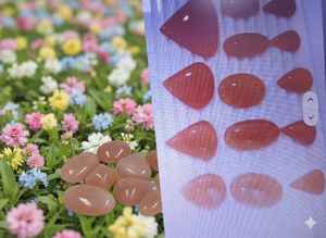 เครื่องประดับคุณภาพสูงสำหรับผู้หญิง ล่าสุด ออนไลน์ ลูกแพร์เรียบ ทำจากพลอยคาร์เนเลียนธรรมชาติ อัญมณีราคาส่ง ลด 20% พร้อมของแถม - Product Image 3