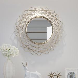 Decorative <b>Wall</b> <b>Mirror</b> <b>Hanging</b> Metal Frame for Home Decor Wash Basin Living Room Bedroom Decorative <b>Wall</b> <b>Mirror</b> <b>Hanging</b>. - Product Image 4