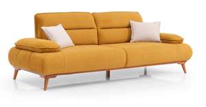 Juego de sofás reclinables modernos contemporáneos muebles de tela para sala de estar que incluyen sofá cama para uso en el hogar, apartamento, hotel o villa - Product Image 5