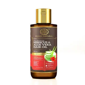 Khadi Natural Hibiscus & Aloe Vera Hair Oil POWERED BOTANICS