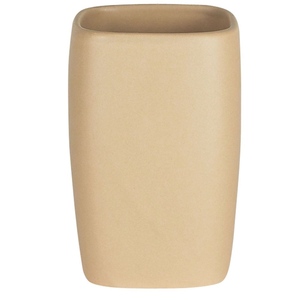 Portaspazzolino Spirella 'Retro' in gres colore marrone 7 x 11 cm - Product Image 1