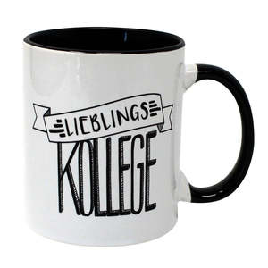 Taza de Cerámica Favorita para Colegas, Diseño Moderno y Minimalista, Patrón de Dibujos Animados, Doble Pared, Capacidad de 400 ml, Apta para Microondas, Modelo ODM - Product Image 1