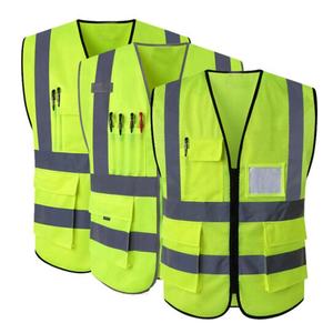 เสื้อกั๊กสะท้อนแสงสำหรับงานก่อสร้าง เสื้อผ้าเพื่อความปลอดภัยสำหรับทำงาน มีกระเป๋าหลายช่อง ชุดทำงานกลางวันกลางคืน ชุดยูนิฟอร์มอื่นๆ - Product Image 6