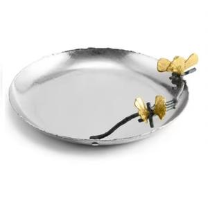 Plateau de service en métal de style unique avec finition brillante pour la décoration de table à manger, plateau de service de haute qualité, plateau de service en métal pour aliments - Product Image 5