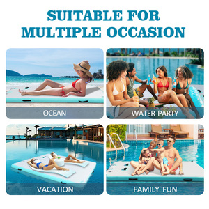 <span class=keywords><strong>Plateforme</strong></span> flottante <span class=keywords><strong>gonflable</strong></span> <span class=keywords><strong>aquatique</strong></span> commerciale OEM d'usine pour équipement de parc <span class=keywords><strong>aquatique</strong></span> fluvial, certifiée CE, tissu Drop Stitch, ODM - Product Image 3