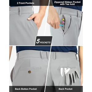 Pantalones de golf transpirables personalizados para hombres Slim Fit Opciones de marca personalizada Bordado y etiquetado - Product Image 4