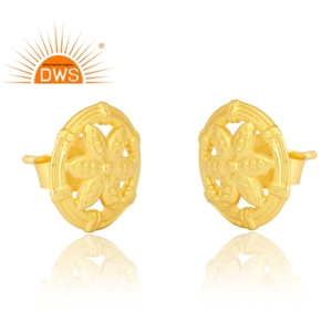 Diseño de tendencia 925 Plata 18K chapado en oro Stud pendiente Demi joyería fina para mujer regalo para ella - Product Image 3