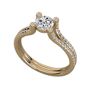 Bague solitaire en or 14 carats pour femmes avec diamant cultivé en laboratoire - Product Image 3