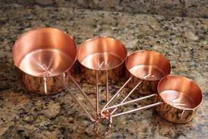 ช้อนตวงทองแดงแบบค้อนใหม่สำหรับทำอาหารและอบสำหรับใช้ในครัวที่บ้านมีขนาดแตกต่างกันถ้วยตวงและช้อน - Product Image 6