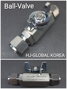 Raccordi a doppia puntale a compressione SS316 tipo corea 1000psi valvola a sfera esagonale 1/4 "(HBV1-H-4-(LB/BF)-S) due tipi di impugnatura - Product Image 6