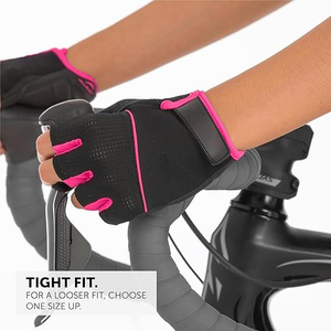 Hommes et femmes unisexe demi-doigt paume en daim avec gel de silice rembourré vélo cyclisme gants d'entraînement vélo. - Product Image 1