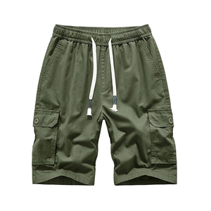 Short de jogging d'été 100% coton pour hommes à la mode motif solide personnalisé Gym et vêtements de jogging décontractés avec fermeture à la taille élastique - Product Image 1