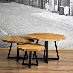 Elegante mesa auxiliar rústica de madera con estilo de granja atemporal, perfecta para mesitas de noche de dormitorio y Decoración Para sala de estar - Product Image 2