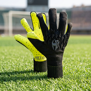 Gants de gardien de but de football professionnels pour adultes, nouveaux en PU avec sangle de poignet réglable et protection des doigts en latex - Product Image 3
