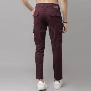Pantalones cargo de marca privada para hombre a la venta pantalones cargo de color liso para hombre pantalones cargo con múltiples bolsillos - Product Image 3