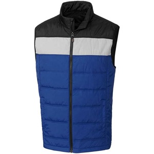 Chaquetas de burbujas sin mangas de invierno a la moda de alta calidad, chaleco acolchado con capucha utilitario personalizado para hombres - Product Image 1