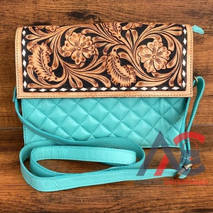 2025 Luxury Hand Tooled Leather Quilted Sling Shoulder Bag Trendy <b>Handbag</b> Ladies Evening Purse Luxury Crossbody Bags for Women - Product Image 1
