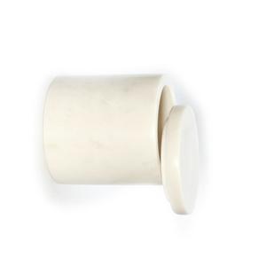 Bulk Supplier Round White Marble Salt Cellar <b>Jar</b> with Lid for Storing Spices at Best Wholesale Rate from Indian Manufacturing - Product Image 4